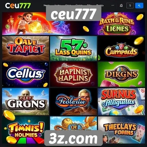 Análise da diversidade de jogos disponíveis no ceu777